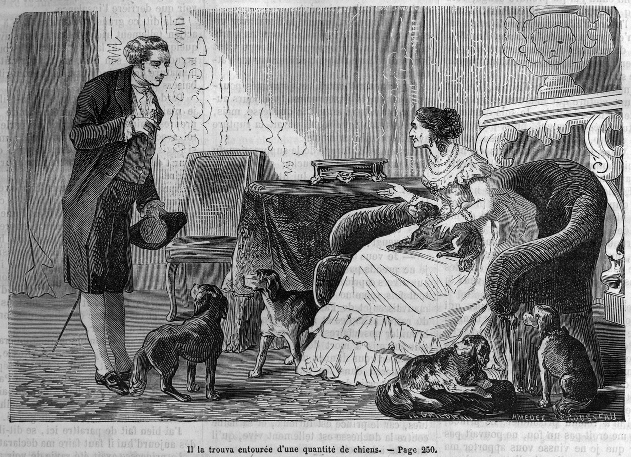 1872年の「Le Diary du dimanche」に掲載されたスタンダールの「La Chartreuse de Parma」の挿絵。 作： 無名の画家