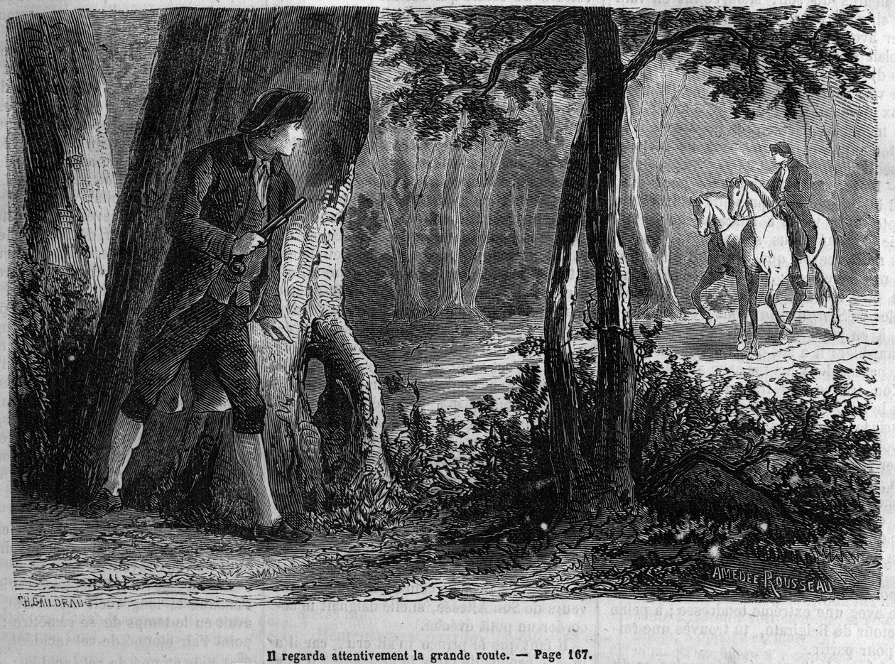 1872年の「Le Diary du dimanche」に掲載されたスタンダールの「La Chartreuse de Parma」の挿絵。 作： 無名の画家