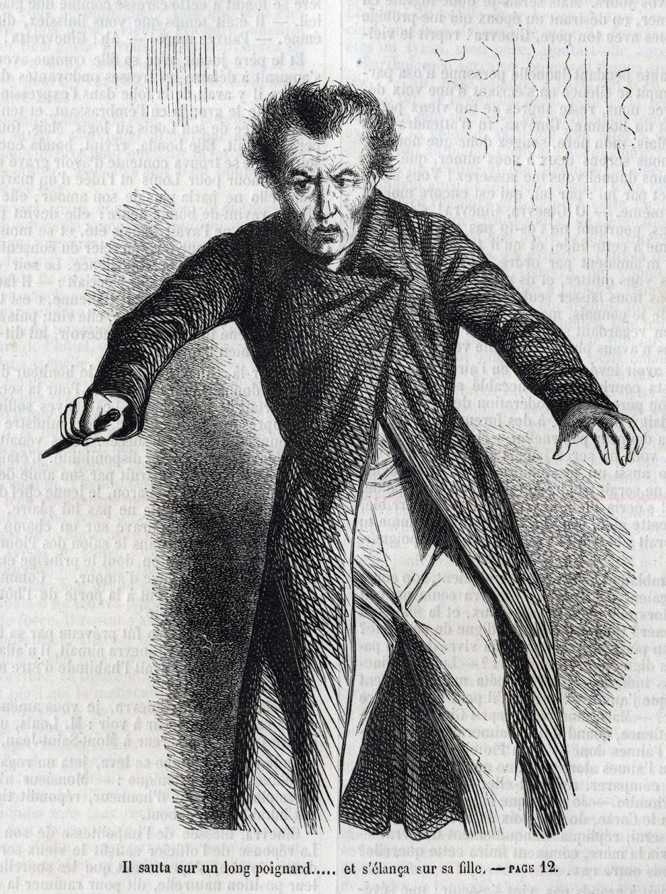 Honore de Balzac（1799-1850）の小説「La Vendetta」の挿絵。 作： 無名の画家