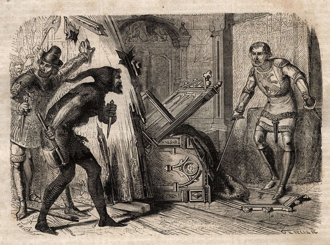 1345年に暗殺されたJacob Van Artevelde (1290-1345) - ゲントの賢人として知られるJacques (Jacob) Van Artevelde (1287 - 1345) は、1345年にゲントのブルジョアたちの一撃を受けて倒れた - "Illustrous People