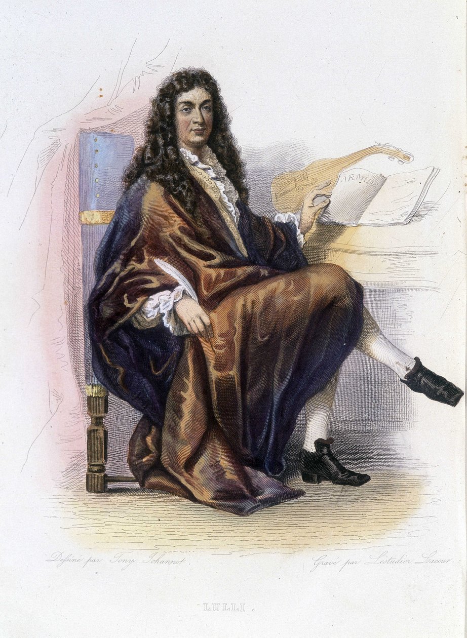 ジャン・バティスト・リュリ（ジョヴァンニ・バッティスタ・リュリ）（1632-1687）-『Le Plutarque francais』編。Mennechet 作： 無名の画家