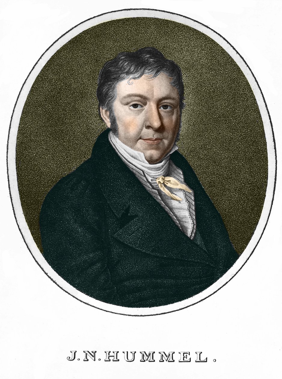 ジャン・ネポムセーヌ（Jean-Nepomucene）・フンメル（Johann Nepomuk Hummel）（1778-1837）。オーストリアのピアニスト、作曲家 作： 無名の画家