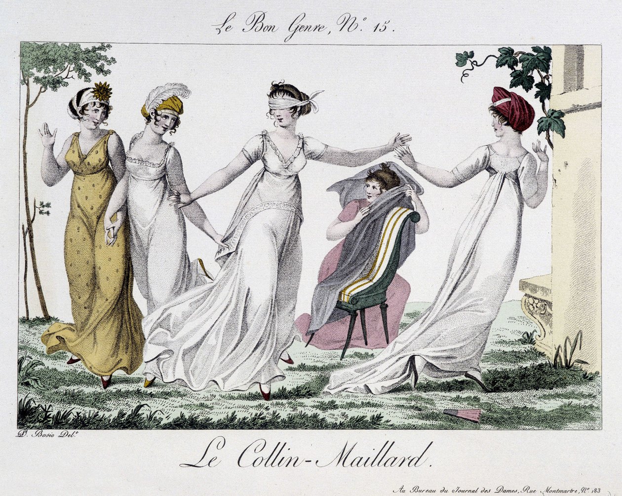 Jeu du Colin-Maillard (Colin Maillard) - in "Le Bon genre", n¡14, early 19th century 作： 無名の画家