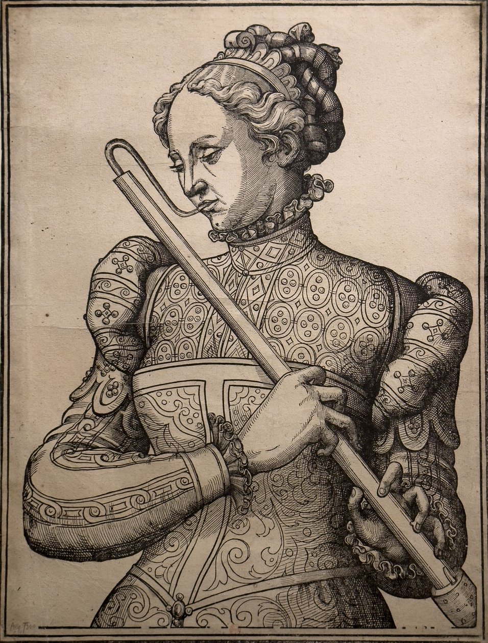 1560年頃のドーセーヌ選手（木版画） 作： 無名の画家