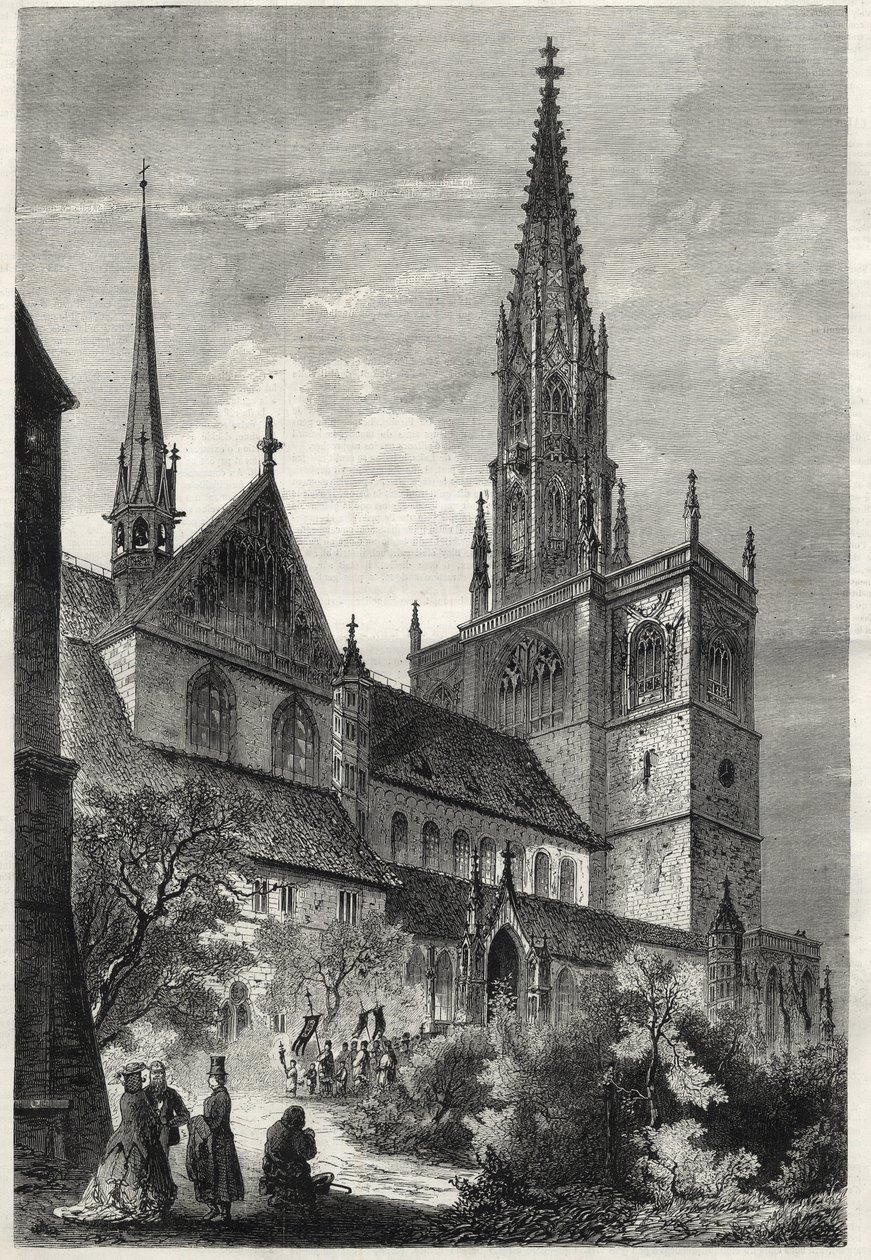 Konstanzer Munster - Konstanz Minster or Konstanz Cathedral - Germany - Cathedrale Notre-Dame (Notre Dame) de Constance - 1868 - 。 作： 無名の画家