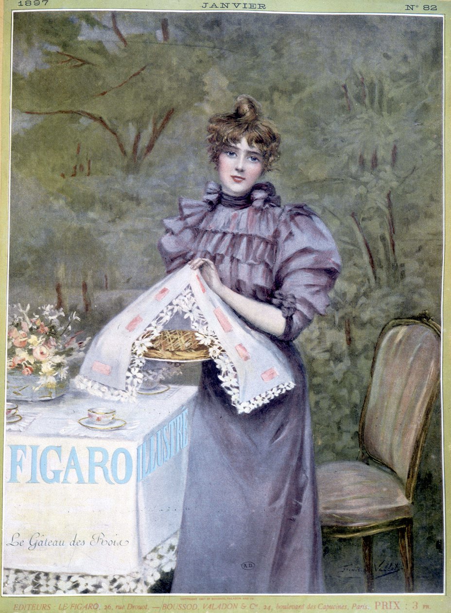 フレデリック・ヴァレの「王様のケーキ」-「フィガロ・イラスト」1897年1月号掲載 作： 無名の画家