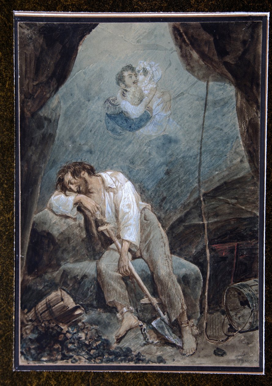 Le rêve de Volkonski (ヴォルコンスキーの夢) - セルゲイ・グリゴリエヴィチ・ヴォルコンスキー (1788-1865) は、ロシア帝国軍の少将でデカブリストであり、20 年の懲役刑を宣告され、1832 年にチタの要塞で抑留され、鉱山で働いた。 作： 無名の画家