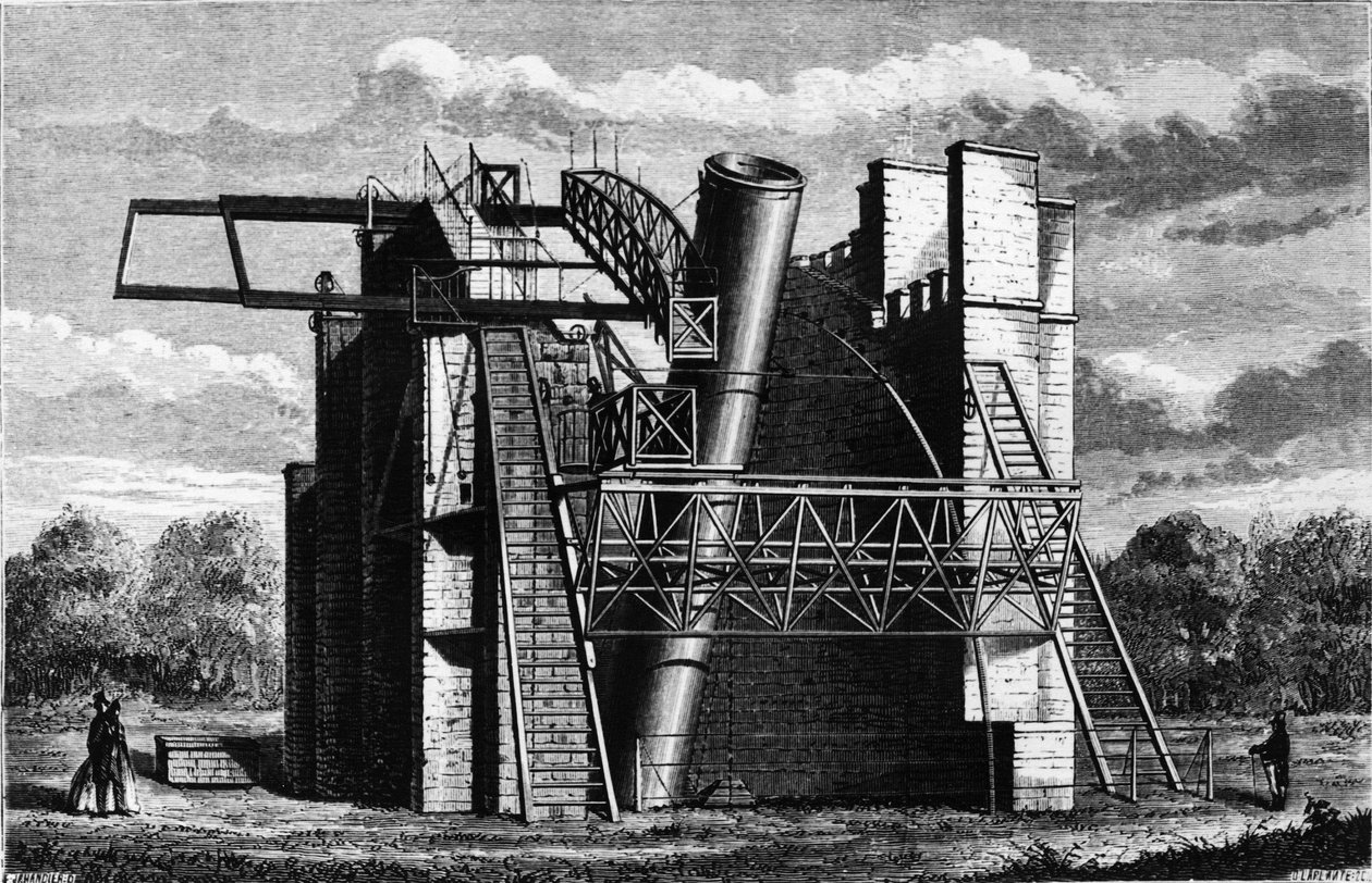 アイルランド・パーソンタウンにあるロッセ卿の大望遠鏡 作： 無名の画家
