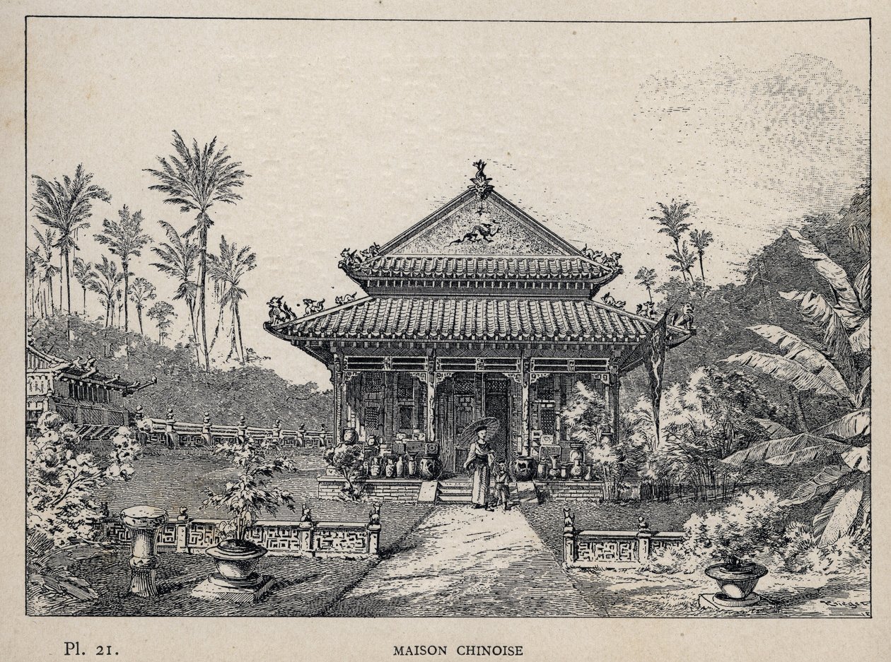 Maison chinoise（中国の家） - 1889年の「Histoire de habitation humanine à l