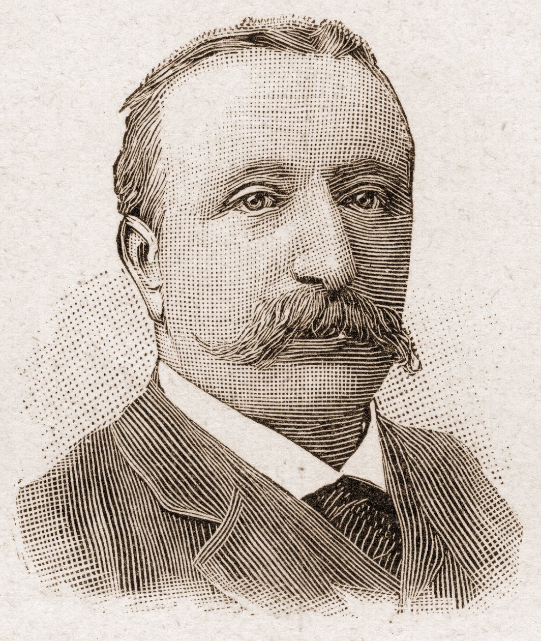 1895年のアカデミー・フランセーズのメンバー：フランスの歴史家アルベール・ソレル（1843-1906）の肖像。 作： 無名の画家
