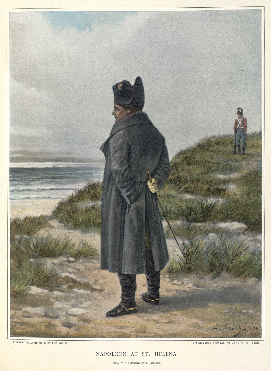 Napoleon St. Helenassa 作： 無名の画家