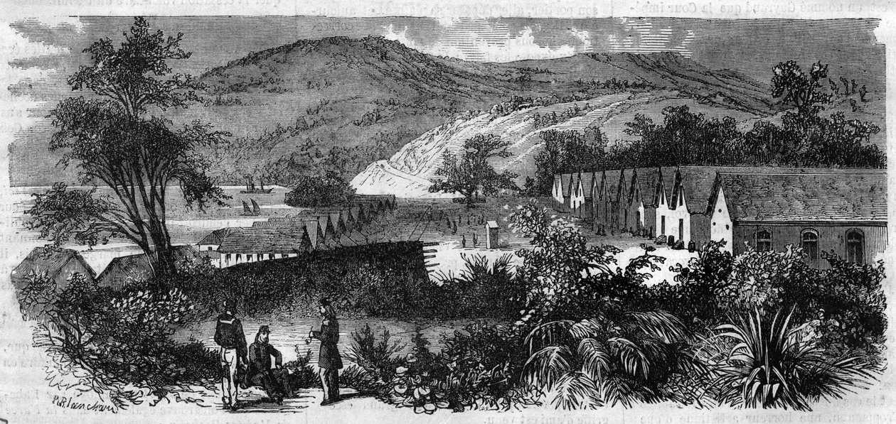 ニューカレドニア - ヌウ島の懺悔者 - 1870年のエングレーヴィング 作： 無名の画家