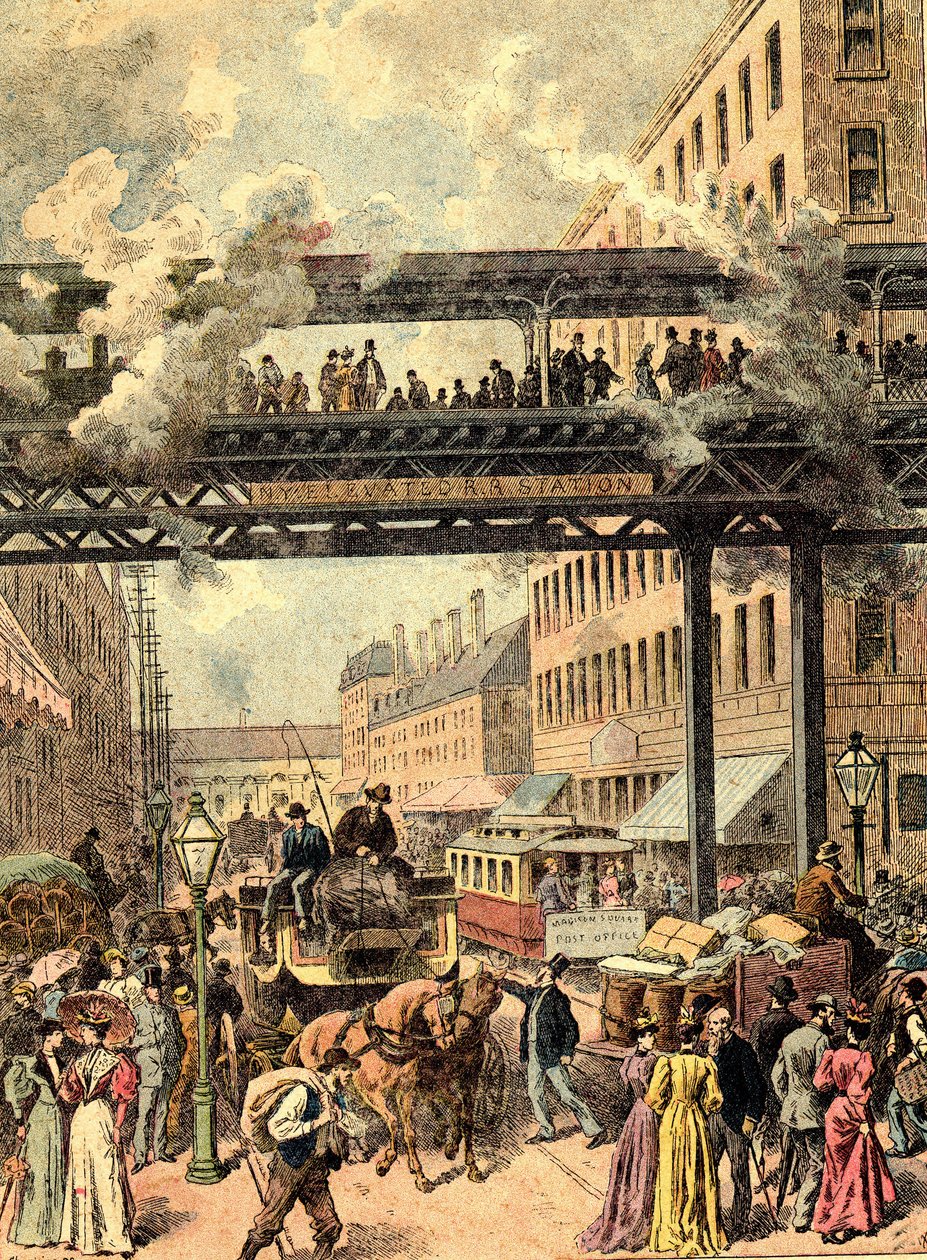 ニューヨークの街角。The Peoples of the Earth』1890年。 作： 無名の画家