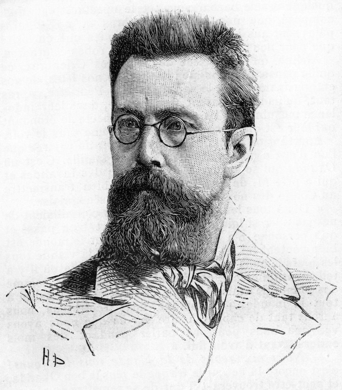 ニコラス（ニコライ）・リムスキー・コルサコフ（リムスキー・コルサコフ）（1844-1908）、ロシアの作曲家。1889年に描かれたもの。 作： 無名の画家