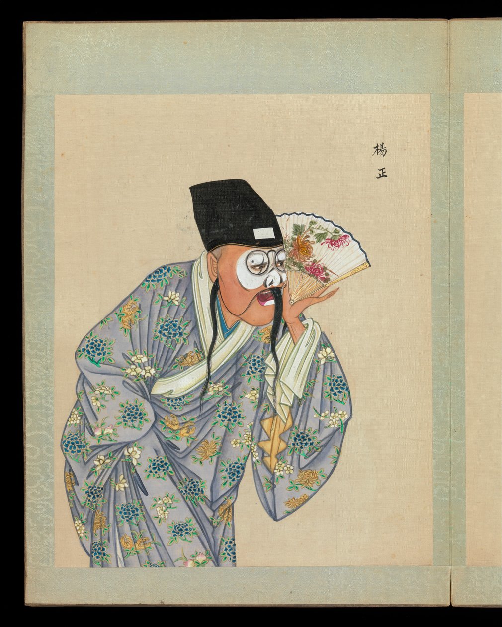 京劇人物肖像画100点 19世紀末～20世紀初頭（アルバム50葉、絹本、墨、彩色、金彩） 作： 無名の画家