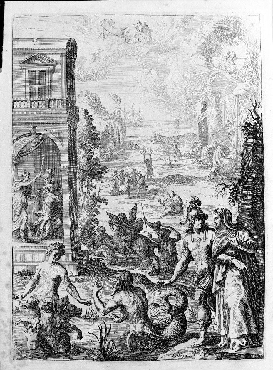 オヴィド（オヴィディウス） - 第15巻の挿絵 - （P. Ovidii Nasonis Metamorphose libri XV um notis TH. Farnabii.）Thomas Farnaby (Farnabia) (1575-1647)によるメモ。 作： 無名の画家