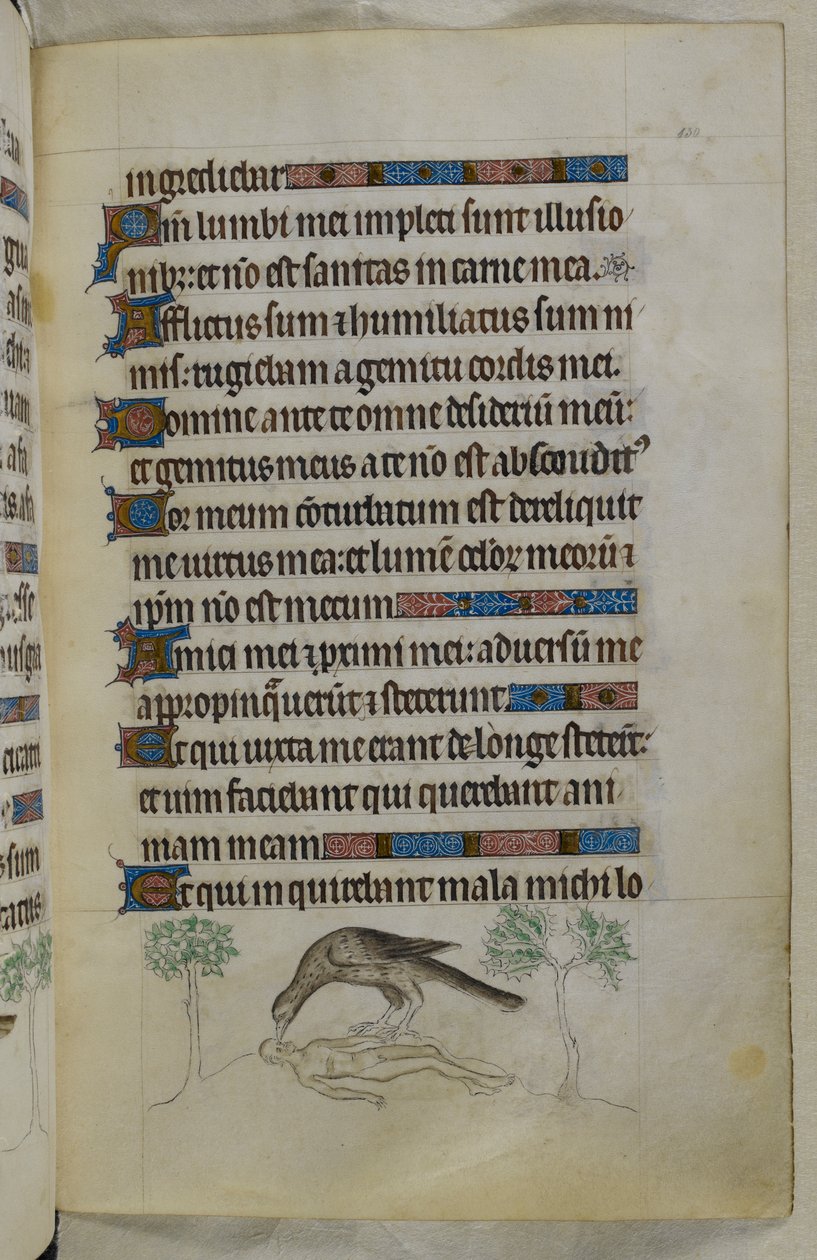 クイーン・メアリー詩篇」のページ 作： 無名の画家