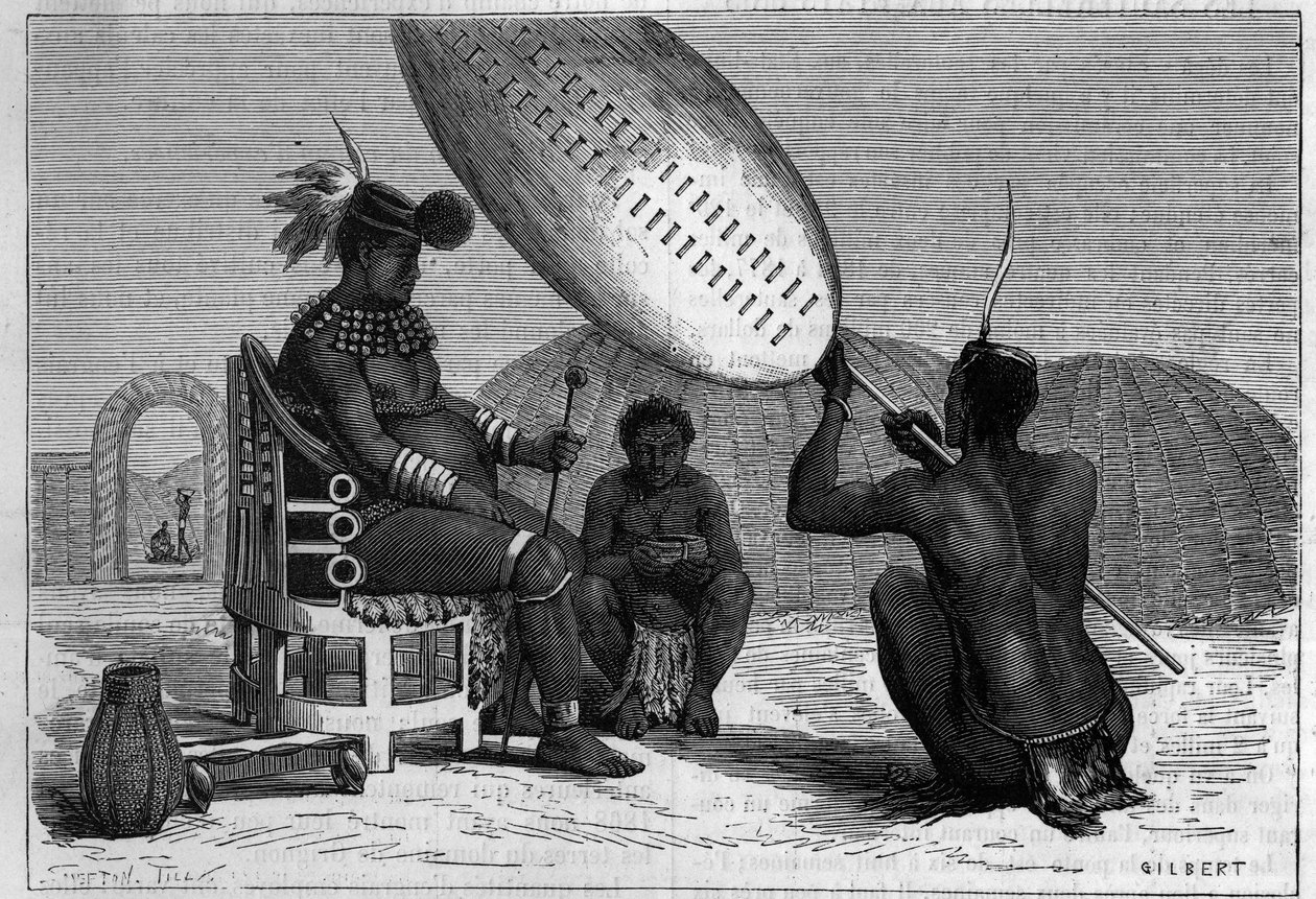 パンダ、ズールー族の故王。1879年4月5日付の "La Nature: revue des sciences et de leurs applications aux arts et a l