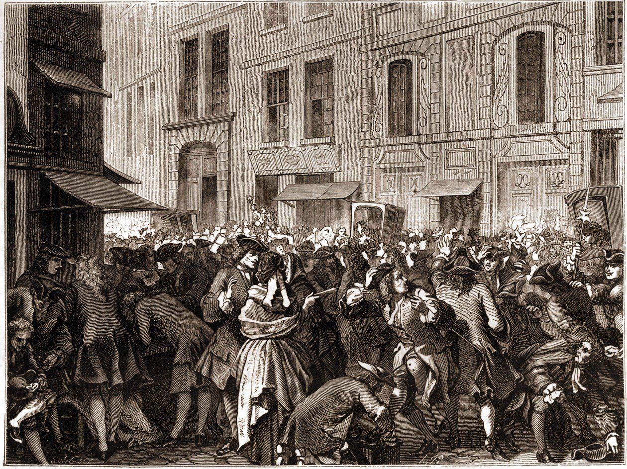 パリ4区 - La rue Quincampoix en 1720 a l