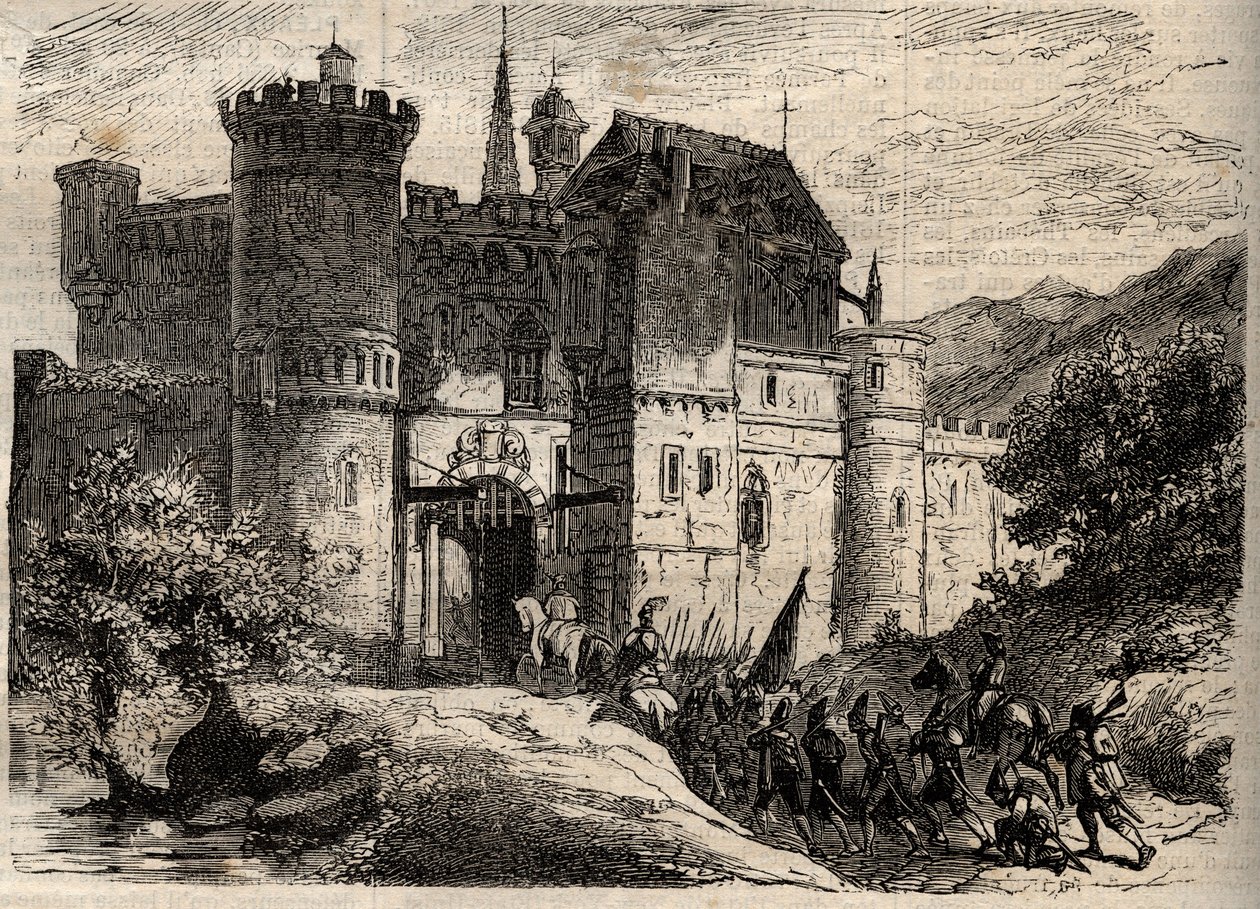 Pascal Paoli, liberator of Corsica - Pascal Paoli (1725-1807), liberator of Corsica enters Bastia - engraving in "Dictionnaire populaire illustrious" - 1864 - by Joseph Decembre and Edmond Allonier - 。 作： 無名の画家