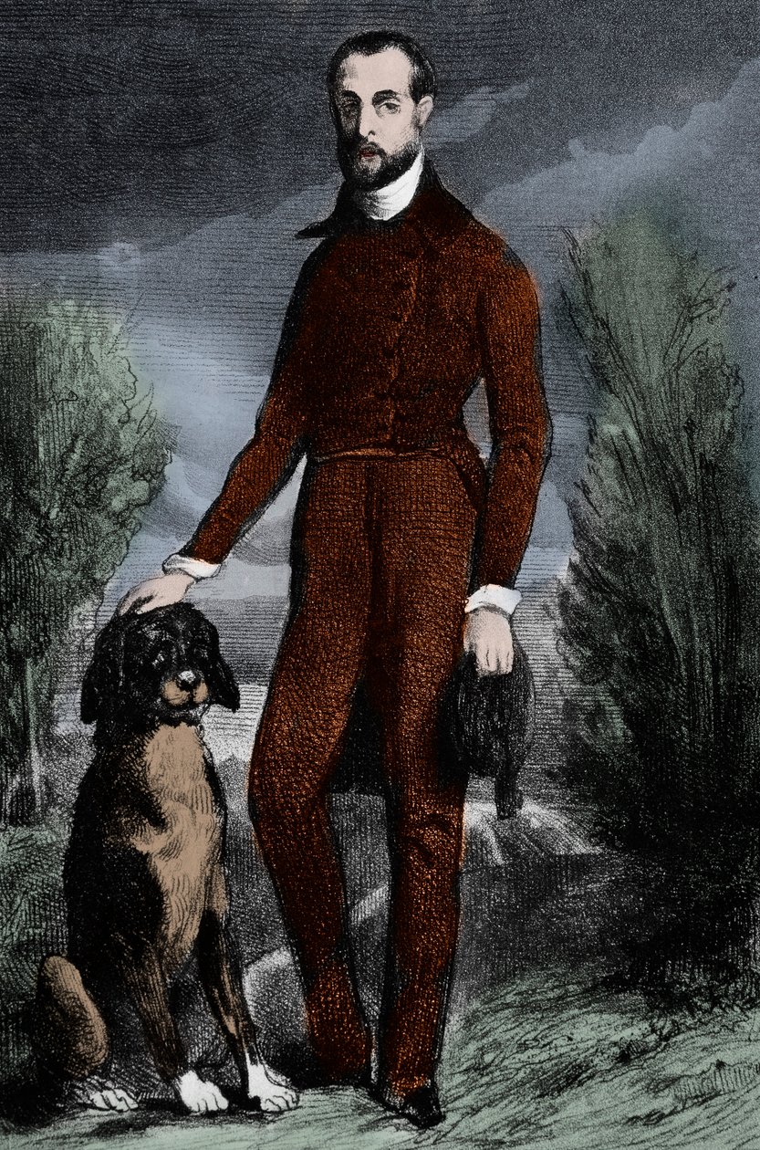 ペトリュス・ボレル・ドーテリーヴ（1809-1859）フランスの作家 - 19世紀のエングレーヴィング 作： 無名の画家