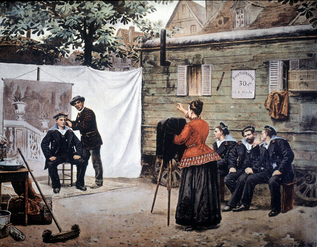 1890年にフランスを旅行した写真家。 作： 無名の画家