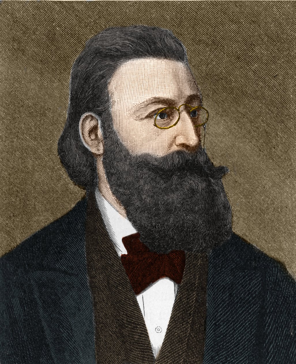 ポートレート Ludwig Anzengruber (1839-1889) オーストリアの作家。 作： 無名の画家