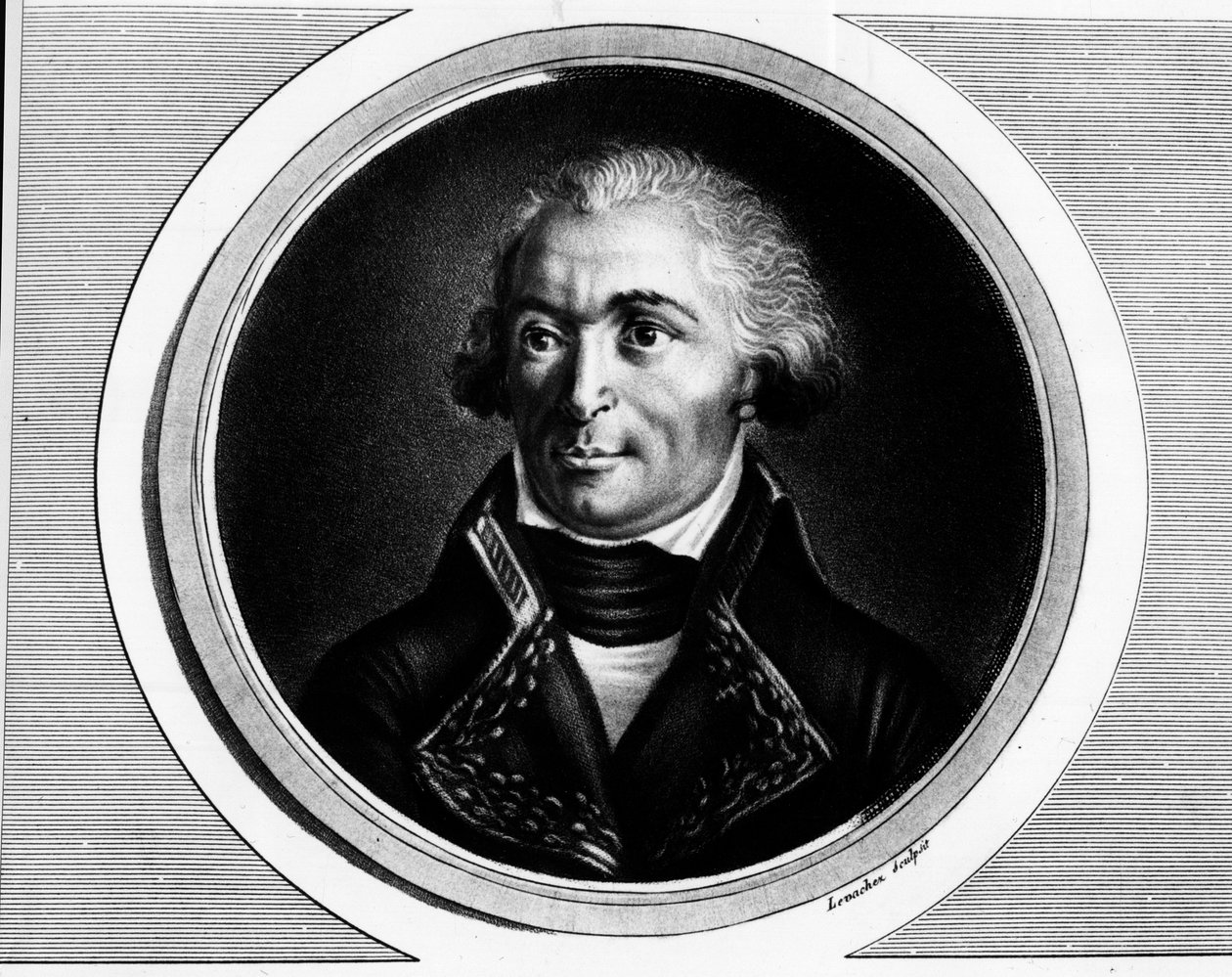 北部、サンブルとムーズ、ラインとモーゼルの各軍の総司令官であったシャルル・ピケグル（1761-1804）の全身像。「フランス革命の歴史的図版全集（全3巻）」に収録されている。1804. 作： 無名の画家