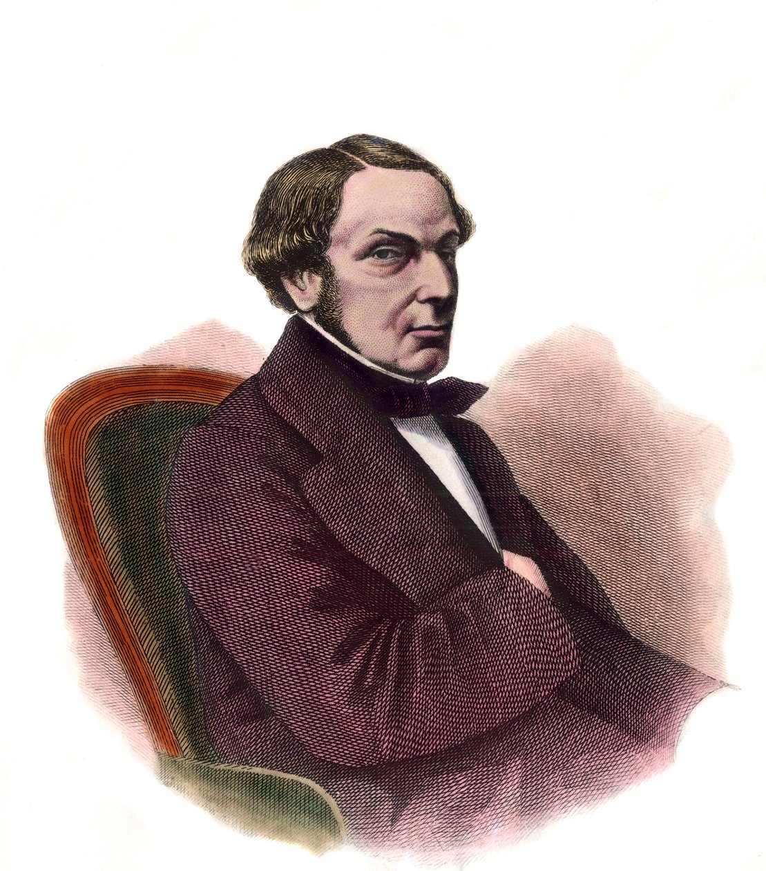 アキレスの肖像 マーカス・フールト（1800-1867） ナポレオン3世の大臣 19世紀のエングレーヴィング 個人蔵 作： 無名の画家