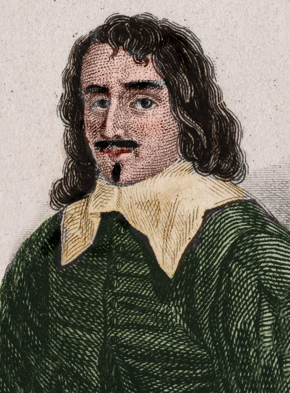アダム・ビヨー（Maitre Adam）の肖像（1602-1662） フランスの大工、詩人、作詞家。1896年のエングレーヴィング。 作： 無名の画家