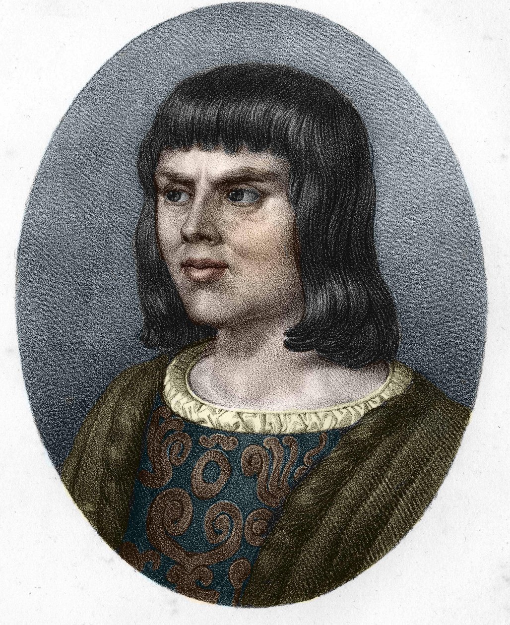 アラン・シャルティエの肖像 フランスの外交官・作家（1385〜1433年）。後のシャルル7世の秘書。19世紀のエングレーヴィング。 作： 無名の画家