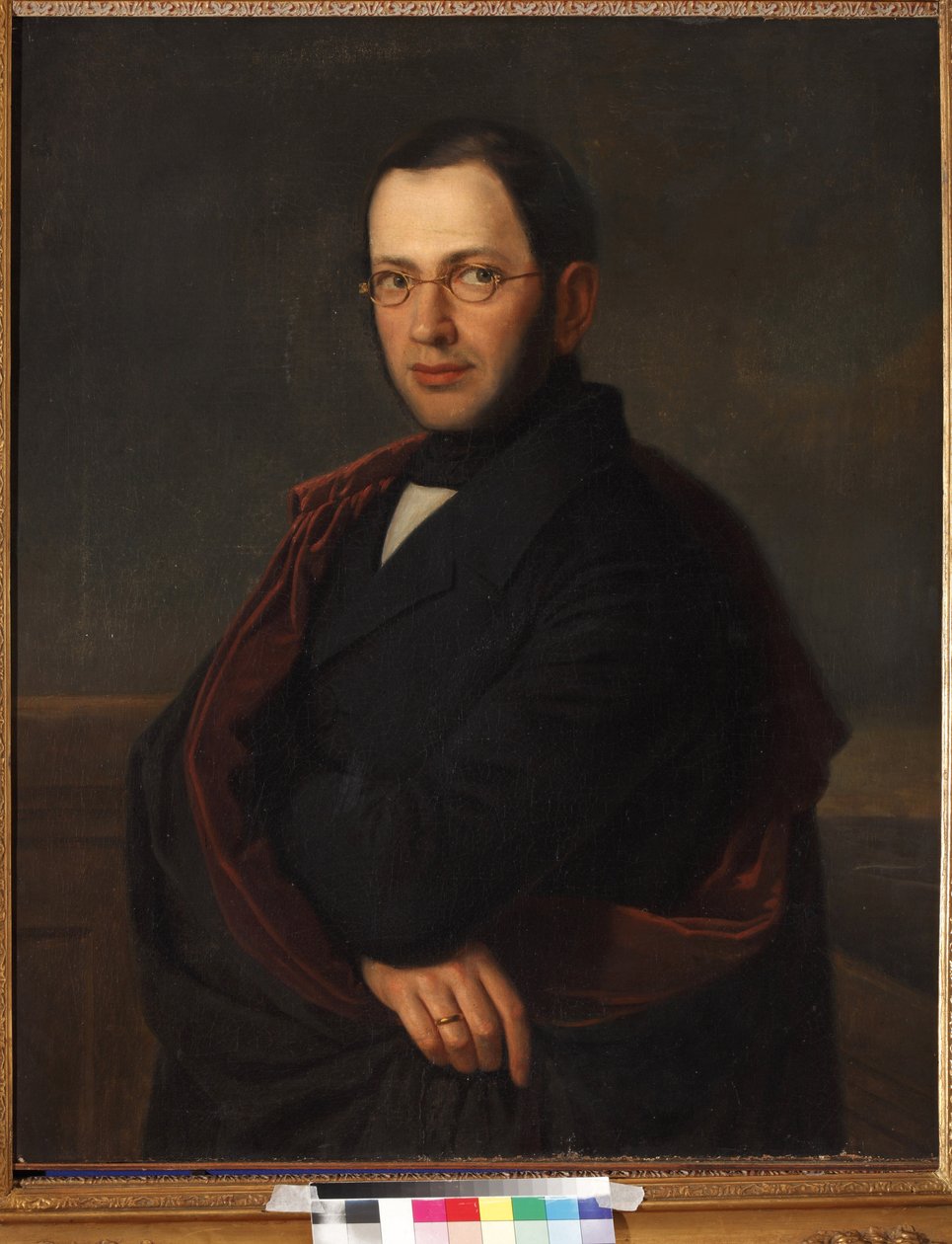 Alexander Nikolayevich Raevsky (1795-1868) の肖像、匿名。 キャンバスに油彩 作： 無名の画家