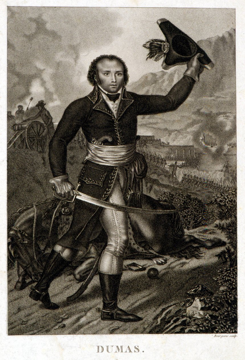 アレクサンドル・ダヴィ・デュマ（1762-1806）の肖像 アレクサンドル・デュマの父 父 作： 無名の画家