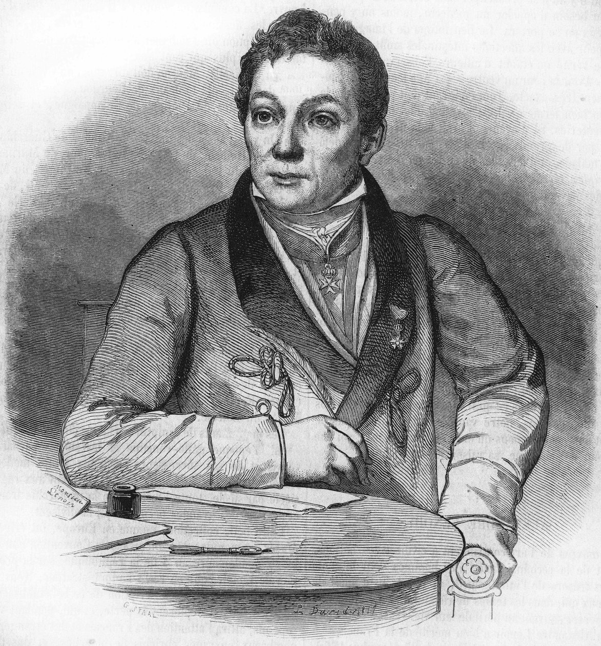 アレクサンドル・ルノワールの肖像。フランスの考古学者（1761年～1839年）。 作： 無名の画家