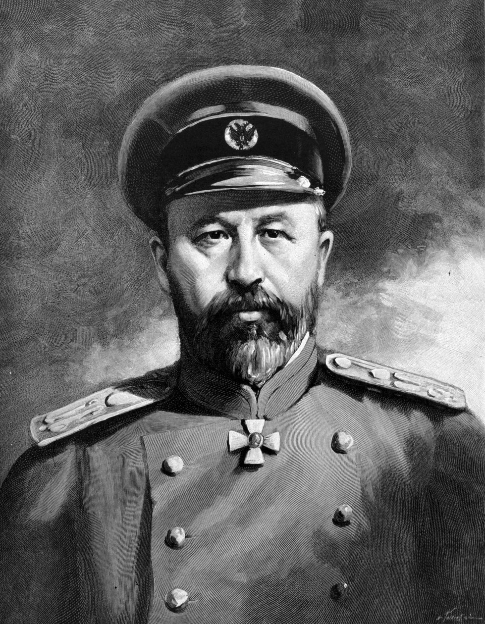 アレクセイ・ニコラエヴィチ・クロパトキン（1848年～1925年）の肖像。日露戦争と1914～1918年の戦争に参加したロシアの将軍。 作： 無名の画家