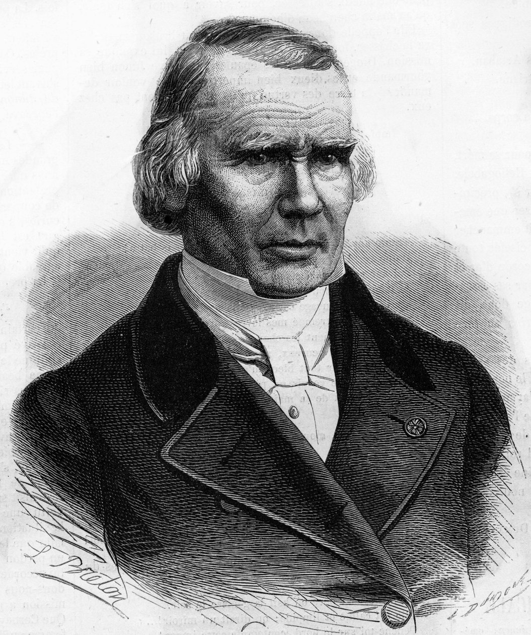 フランスの外科医、アルフレッド・ルイ・マリー・ヴェルポー（1795～1867）の肖像。 作： 無名の画家