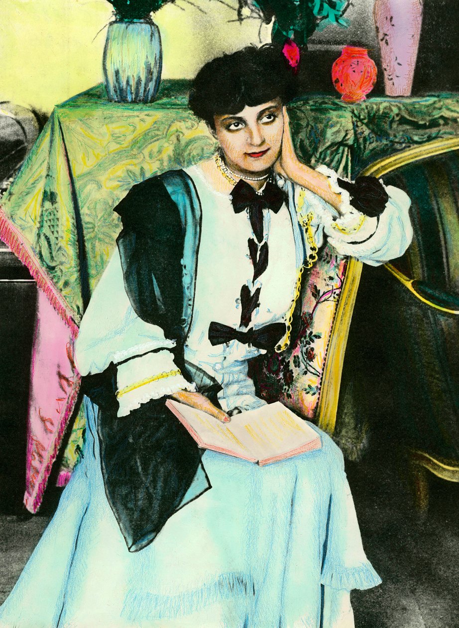 アンナ・マチュー・ド・ノアイユ(Anna de Noailles)(1876 - 1933)の手紙の女性の肖像。 作： 無名の画家
