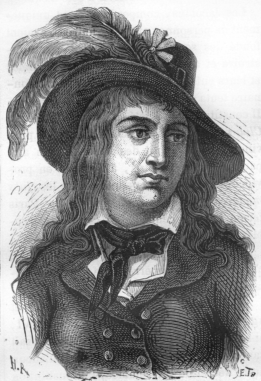 フランスの革命家、アンヌ・ジョゼフ・テルワーニュ（Théroigne de Méricourt、1762-1817）の肖像。 作： 無名の画家