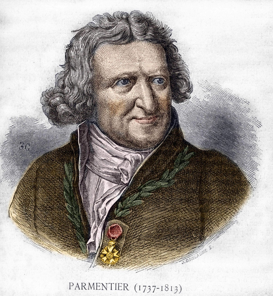 Antoine Augustin Parmentier (1737 - 1813), フランスの軍事薬剤師、農学者の肖像 - Les Contemporains, n.d. 19世紀後半。 作： 無名の画家