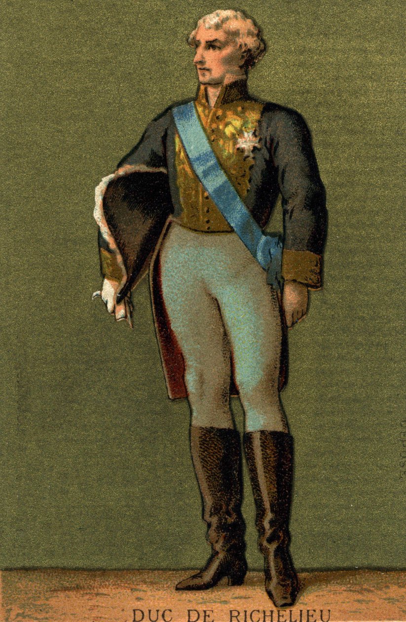 リシュリュー公爵アルマン・デュ・プレシ（1766-1822）の肖像 作： 無名の画家