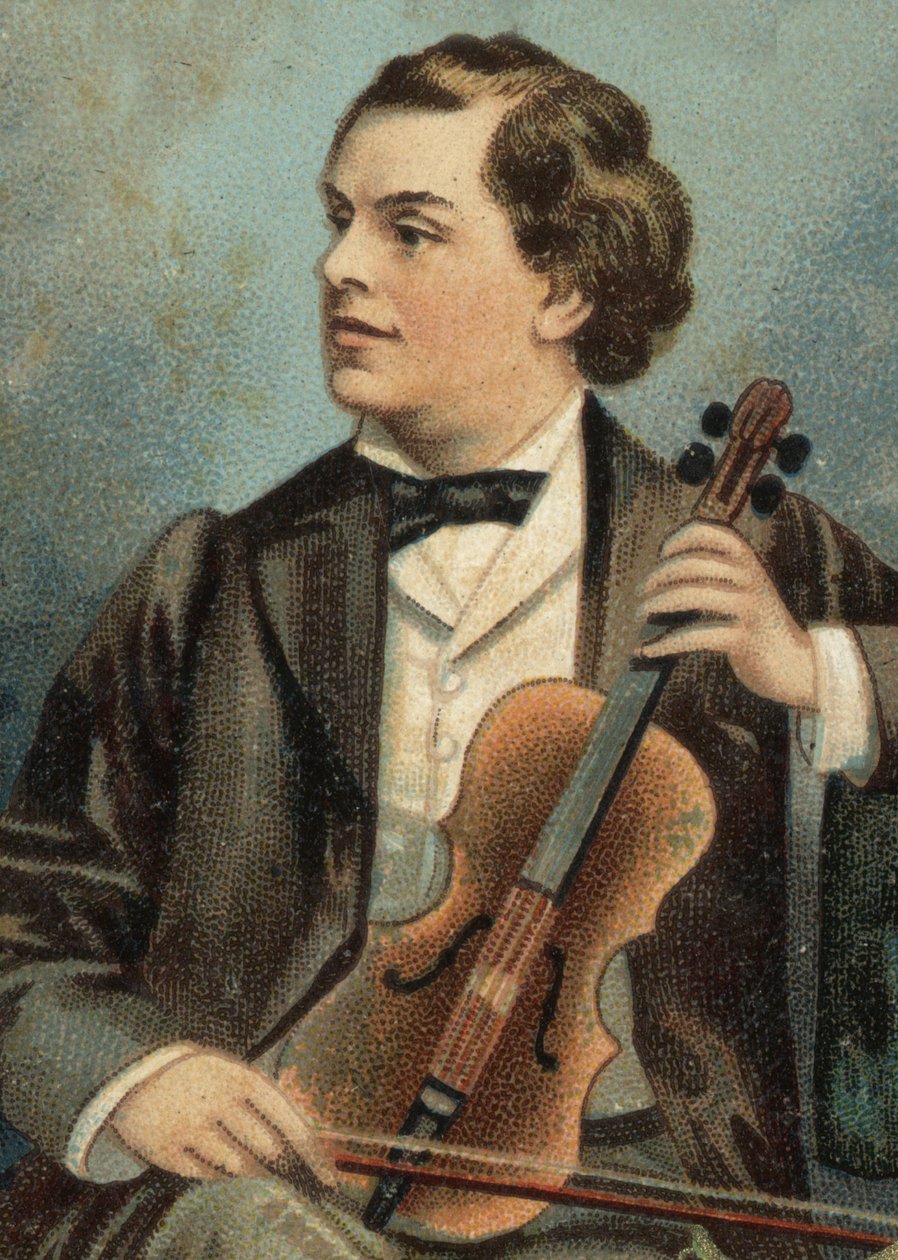 ドイツのヴァイオリニスト、アウグスト・ウィルヘムイ（1845-1908）の肖像。 作： 無名の画家
