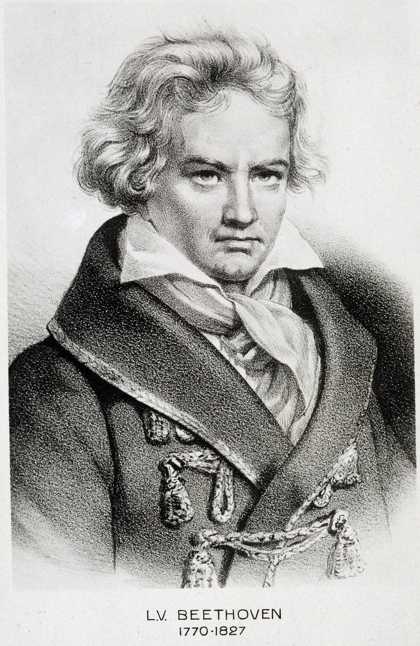 ベートーヴェン（1770-1827）の肖像。 作： 無名の画家