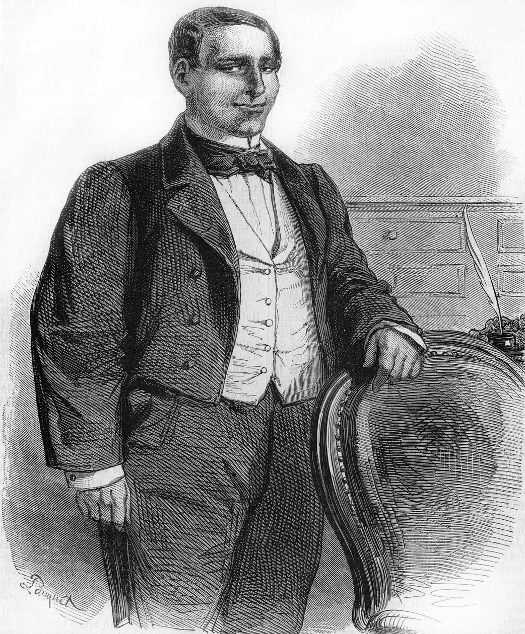 ベニート・パブロ・フエレスの肖像。インディアン出身のメキシコ人政治家（1806年〜1872年）。1858年にメキシコ共和国大統領に就任。 作： 無名の画家