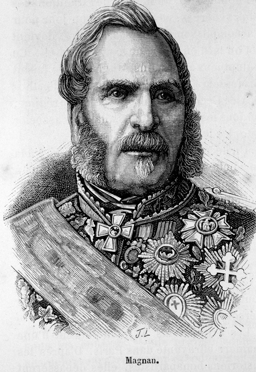 フランスのマレシャル、ベルナール・ピエール・マグナン（1791-1865）の肖像。 作： 無名の画家