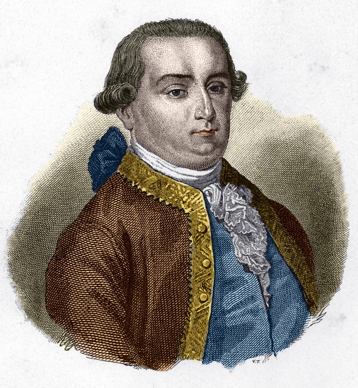 イタリアの法学者、ベッカリア侯爵チェーザレ・ボネサーナ（1738～1794）の肖像。 作： 無名の画家