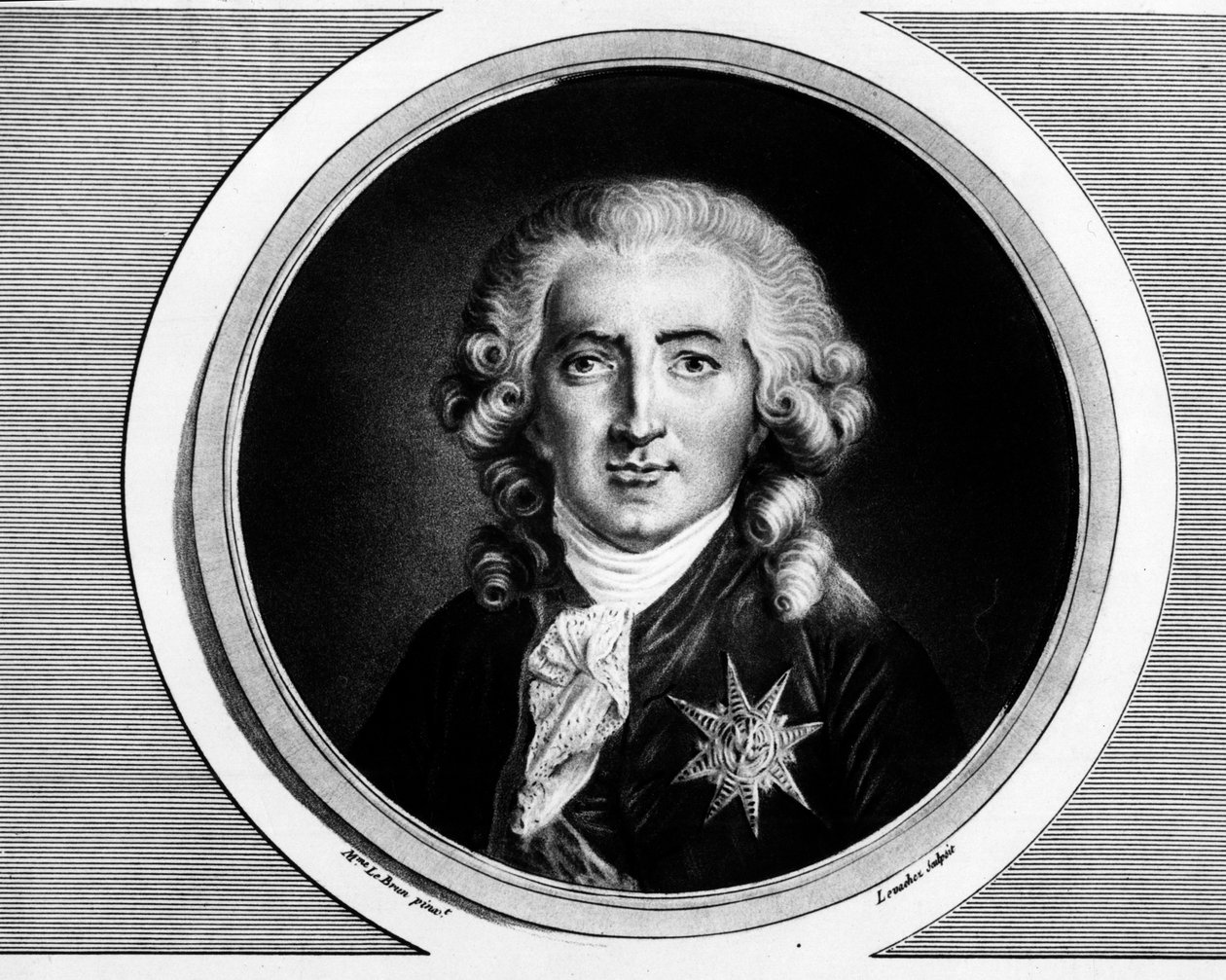 Charles Alexandre de Calonne (1734-1802)の肖像。フランス革命の歴史的絵画全集（全3巻）」に掲載されているエングレーヴィング。1804. 作： 無名の画家
