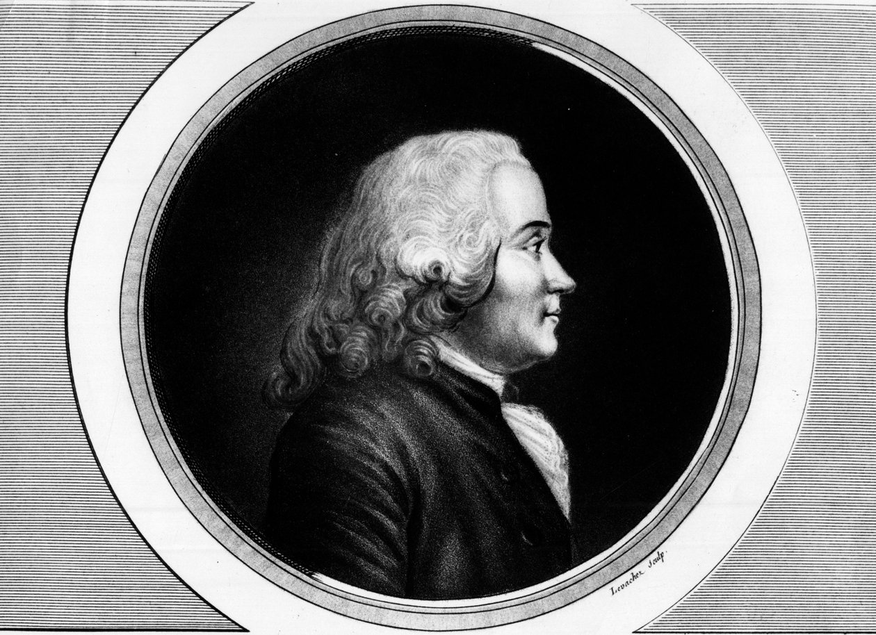 Chretien Guillaume de Malesherbes (1721-1794)の肖像。フランス革命の歴史的絵画全集（全3巻）」に掲載されているエングレーヴィング。1804. 作： 無名の画家