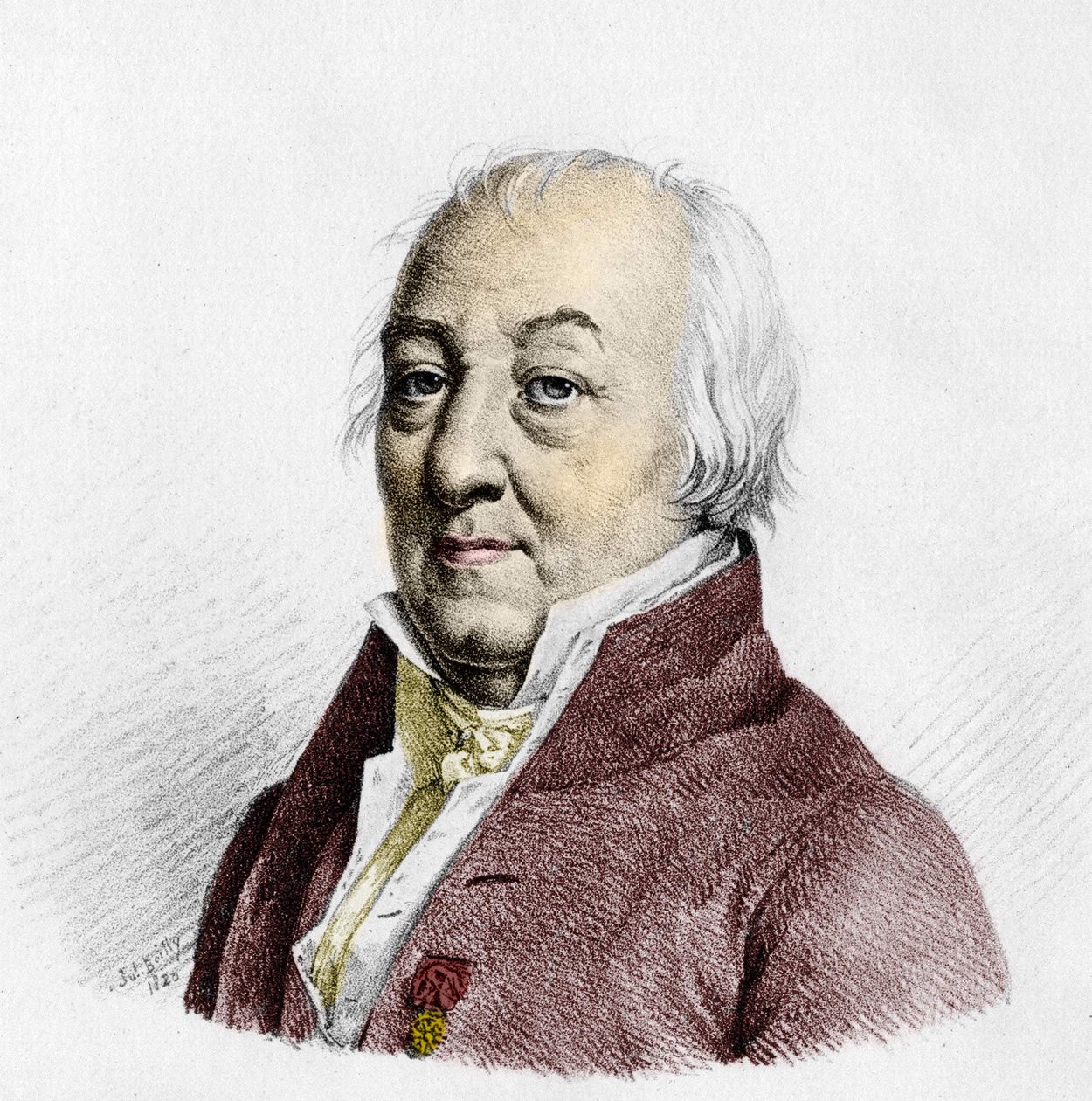 フランスの化学者、クロード・ルイ・ベルトレ伯爵（1748～1822）の肖像。 作： 無名の画家