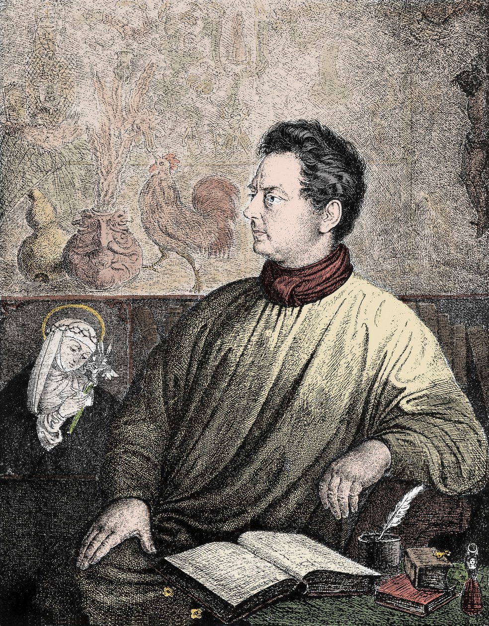 ドイツの作家・詩人、クレメンス・ブレンターノ（1778-1842）の肖像 - Clemens Maria Brentanoの肖像 作： 無名の画家