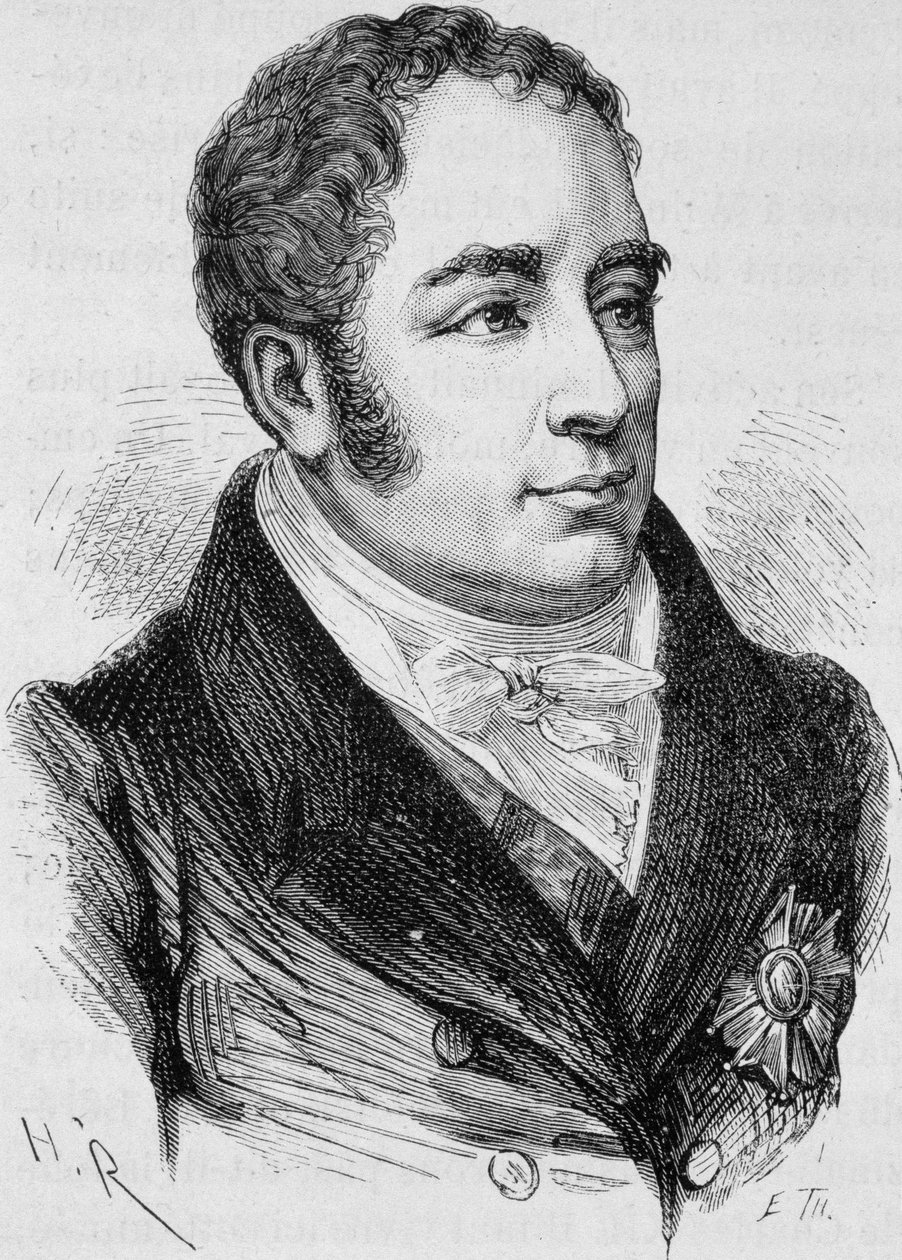 ピエール・ブルーノ・ダル伯爵（1767-1829）の肖像。19世紀末、H.Martinの「Histoire de France」に掲載された版画。 作： 無名の画家